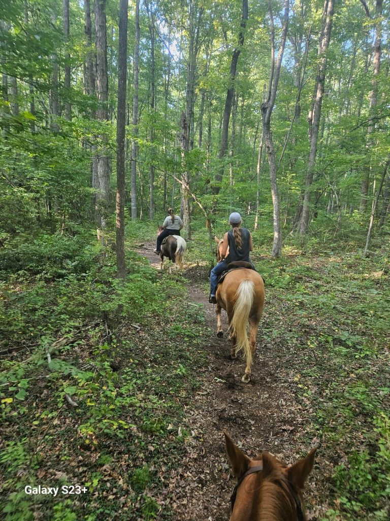 Horseback riding on the battlefield trail system
