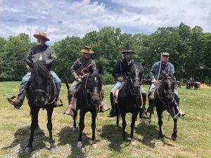 Cavalry reenactors during an anniversary commemoration
