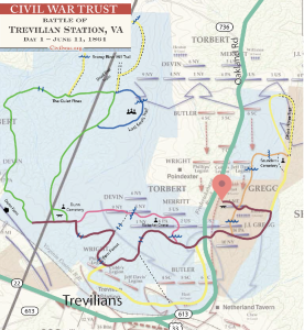 Trevilian Station Battlefield trail map